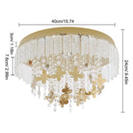 lustre moderne doré cristal papillons transparent led salon chambre éclairage contemporain facile