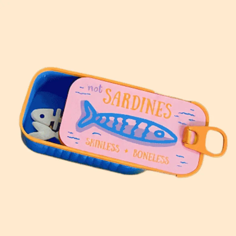 boîte bijoux poisson sardines créative rose blanche orange not sardines