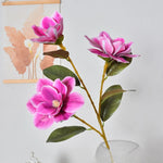 bouquet artificiel magnolia rose blanc vert feuilles vertes modernes intérieur mariage décoration maison