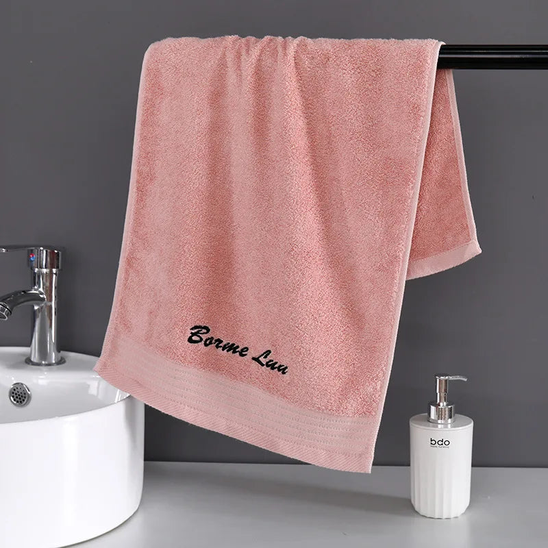 serviettes bambou rapide absorption blanc rose bleu noir écriture brodée texture douce classiqueUsageId:123