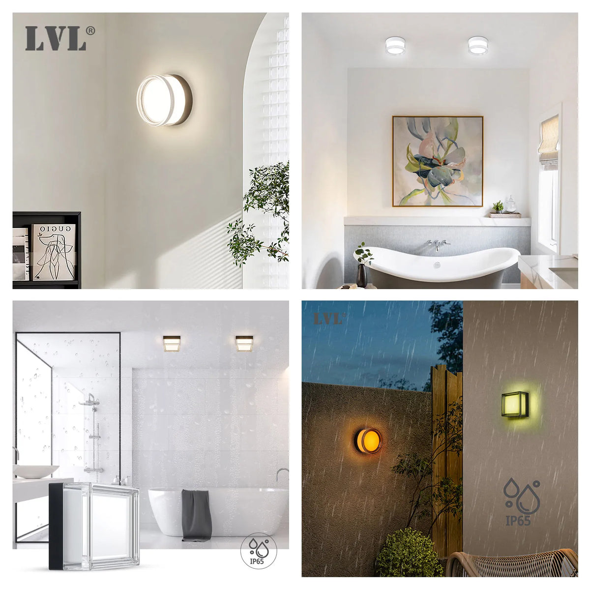 applique murale led moderne rond carré noir vert orange éclairage quotidien cuisine chambre entrée