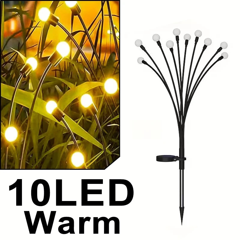 guirlande lumineuse solaire multicolore moderne extérieure boules rondes opaques tige métallique