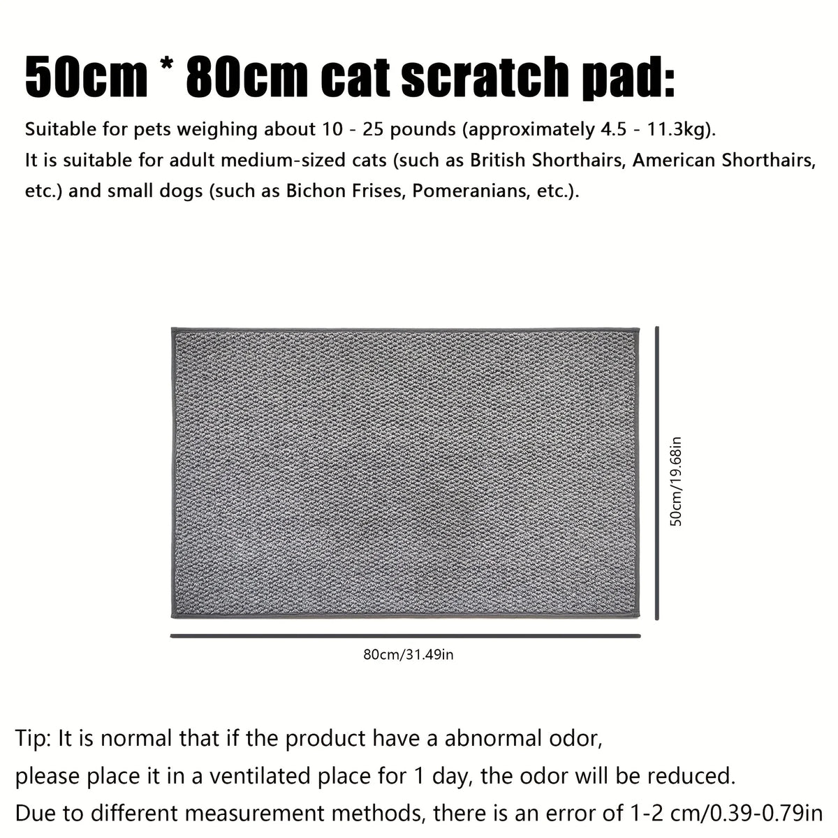 tapis grattage chat tissu texture moderne beige clair polyester lavable protection meubles
