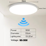 plafonnier led moderne blanc autonome induction radar flux 249 2000 lumineux 10~15 sources 3m²