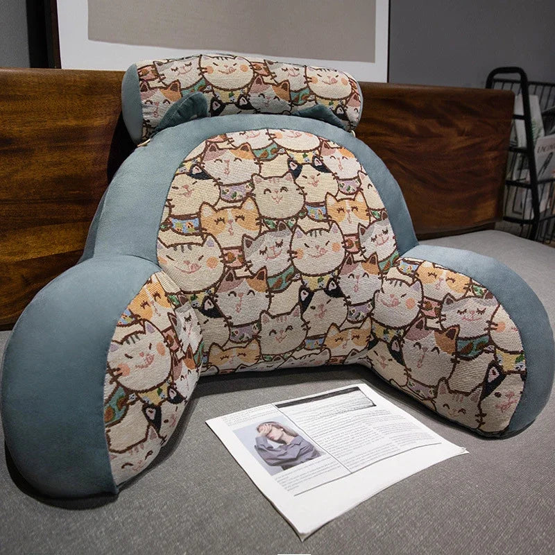 oreiller lecture imprimé dessins animés ours chats modernes confortables coussin forme adultesversible lavable