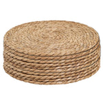 assiettes lin tissées main naturel rustique 30cm diamètre set six