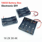 boîtes rangement batteries 18650 AA noires clips pratiques emplacements multiples