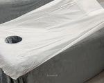 draps massage jetables blancs perforés élastiques respirants serviette incluse pack 20pcs