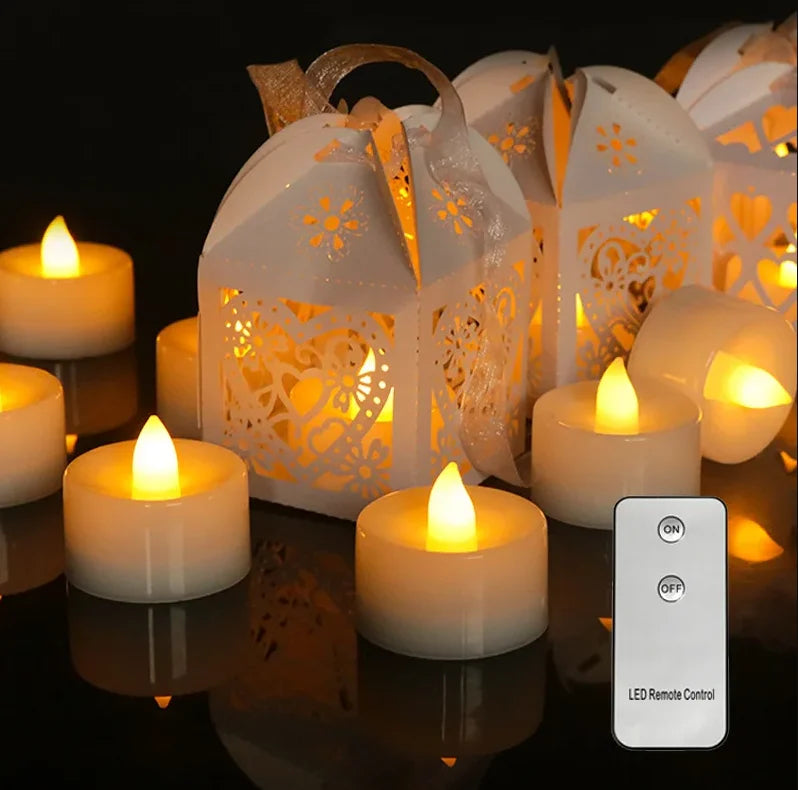 bougies led changeantes couleur télécommande minuterie ambiance camping fête noël