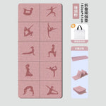 tapis yoga pliable rose corail motif géométrique moderne 80cm 183cm tpe FITNESS yoga maison