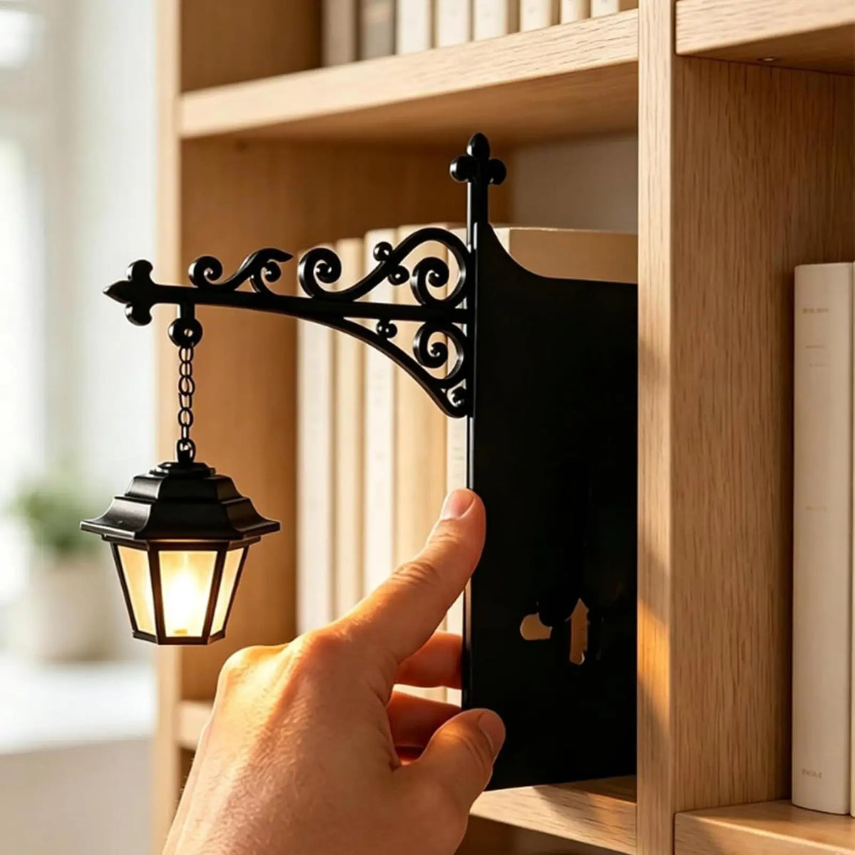 lampe bibliothèque noir élégante motifs floraux classique moderne led lecture chambre