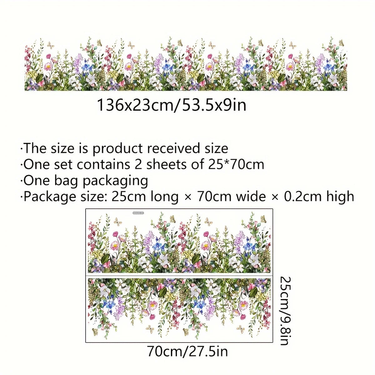 papier peint fleurs papillons moderne multicolore adhésif salon chambre instructions application