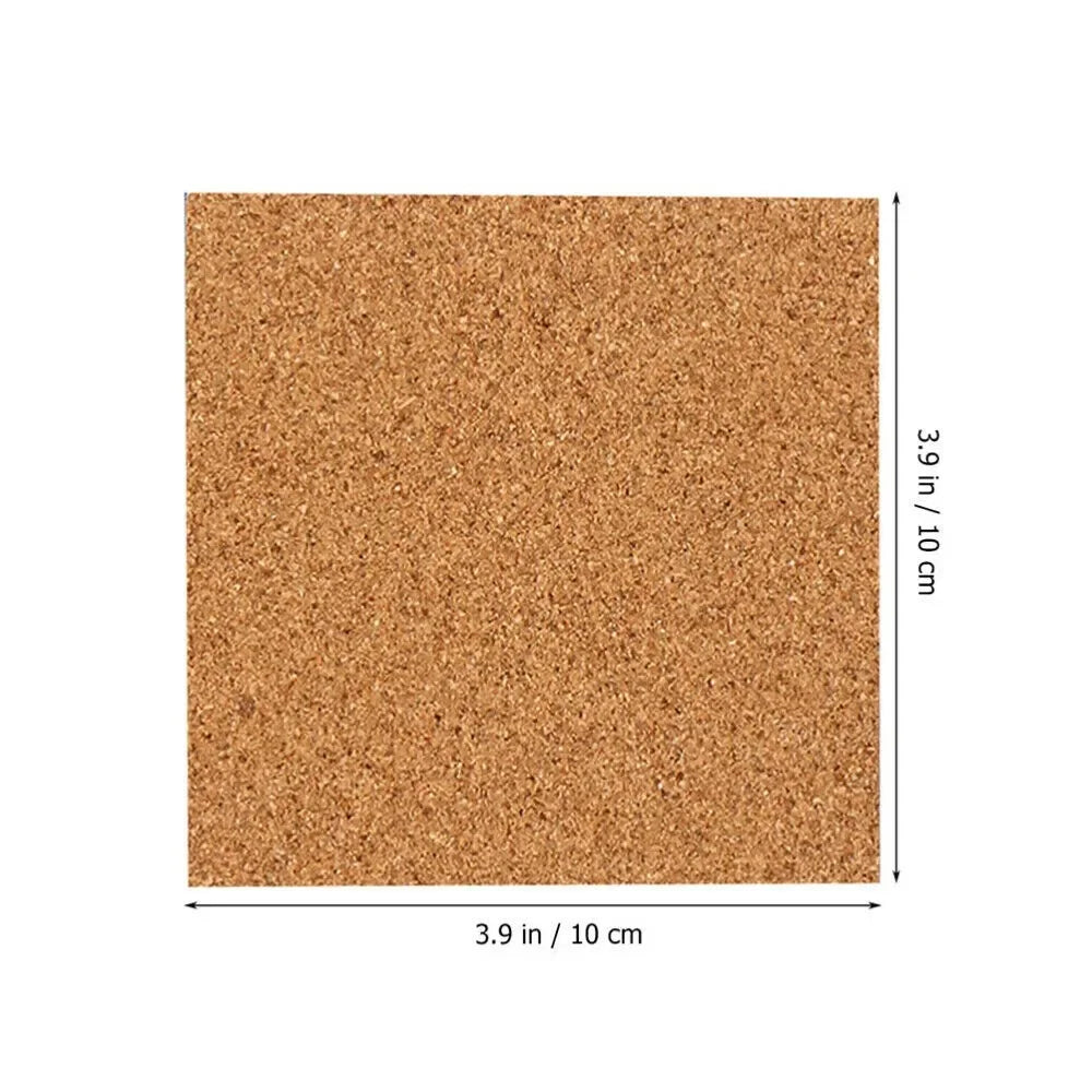 sous verres liège carrés ronds adhésifs bricolage DIY rustique nature artisanal fixations inclusées