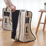 sacs rangement chaussures noir beige fenêtre transparente pratique moderne pliages respectueux environnement