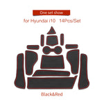 tapis sol voiture hyundai i10 noir rouge antidérapant moderne adhésif