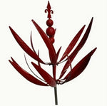 décorations jardin métal rouge blanc violet doré bleu moderne translucides motifs floraux tringle métallique