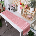 nappe table satin rouge vert foncé jaune rose beige brillante
