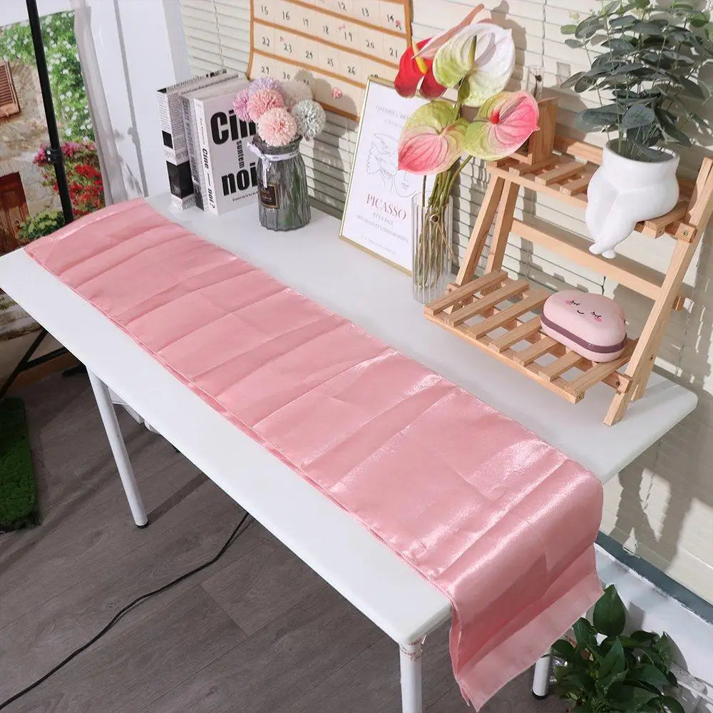 nappe table satin rouge vert foncé jaune rose beige brillante