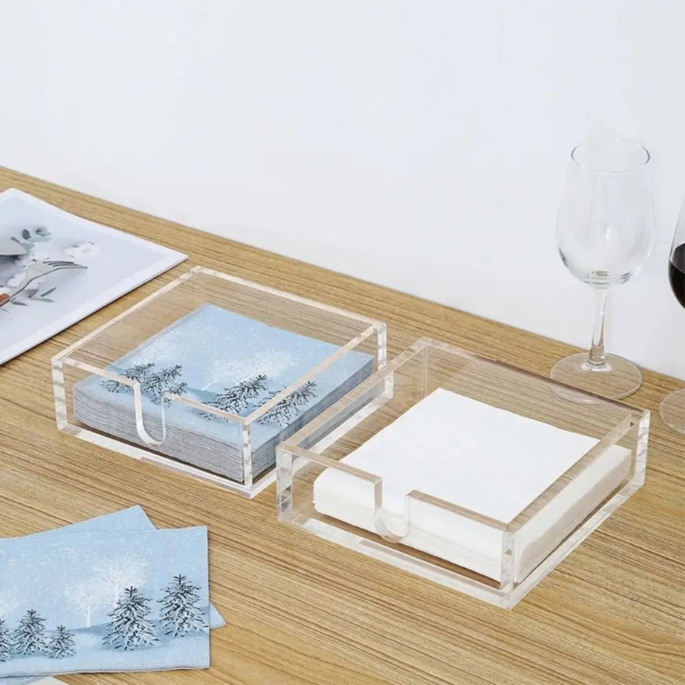 porte serviettes moderne transparent imprimé arbres flamants clips serviettes restaurant