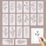 gabarits peinture fleurs feuilles papillons réutilisables diy crafts blanc noir vert orange rose brun