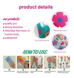 stickers muraux fleurs colorées deco enfant floral vintage pop adhésifs multiples surfaces pvc