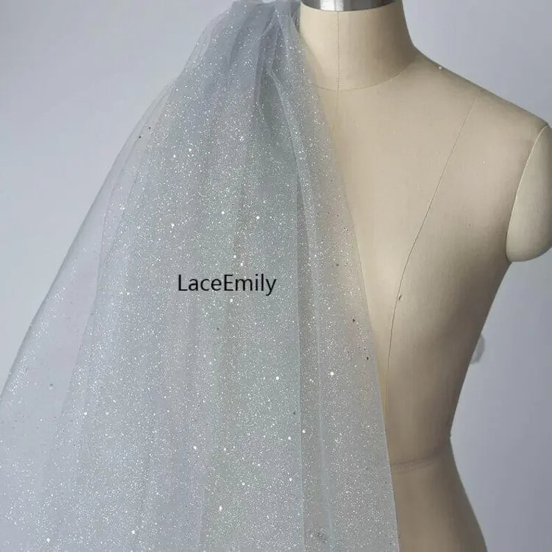 écharpe pailletée rose clair blanc glamour élégante opaque sans fixation