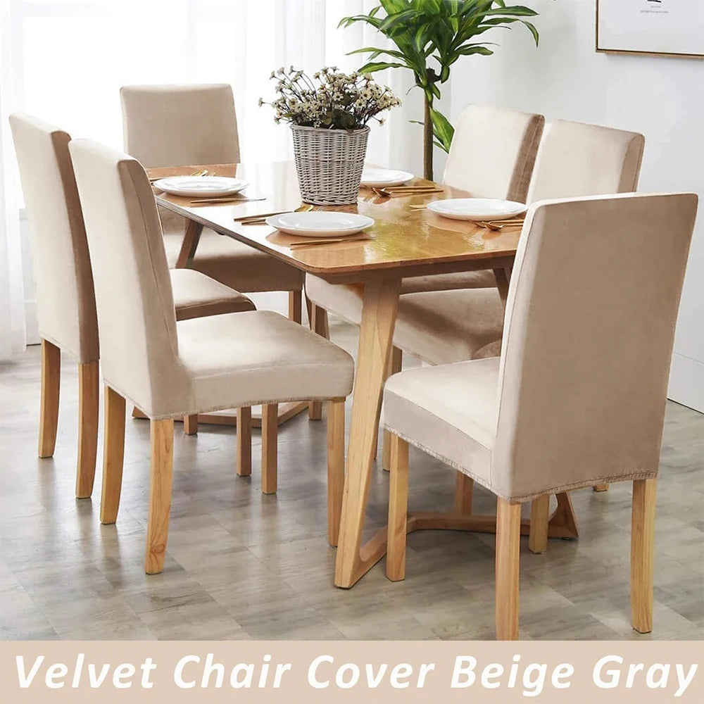 housse chaise velours doux beige moderne poignées serrage extérieur mariage banquet