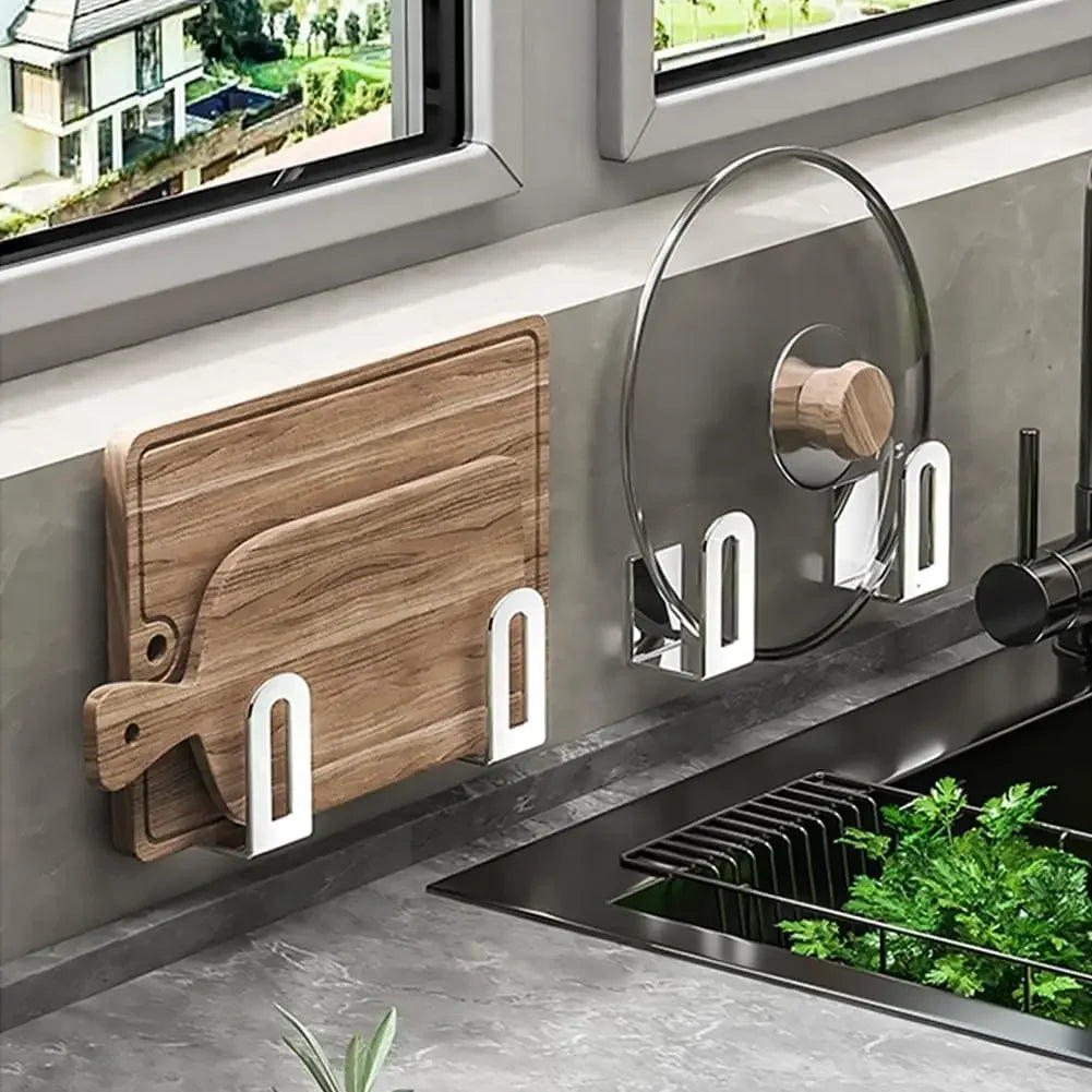 porte couvert cuisine métal adhésif moderne boîte rangement éponge kitchen sponge hanger