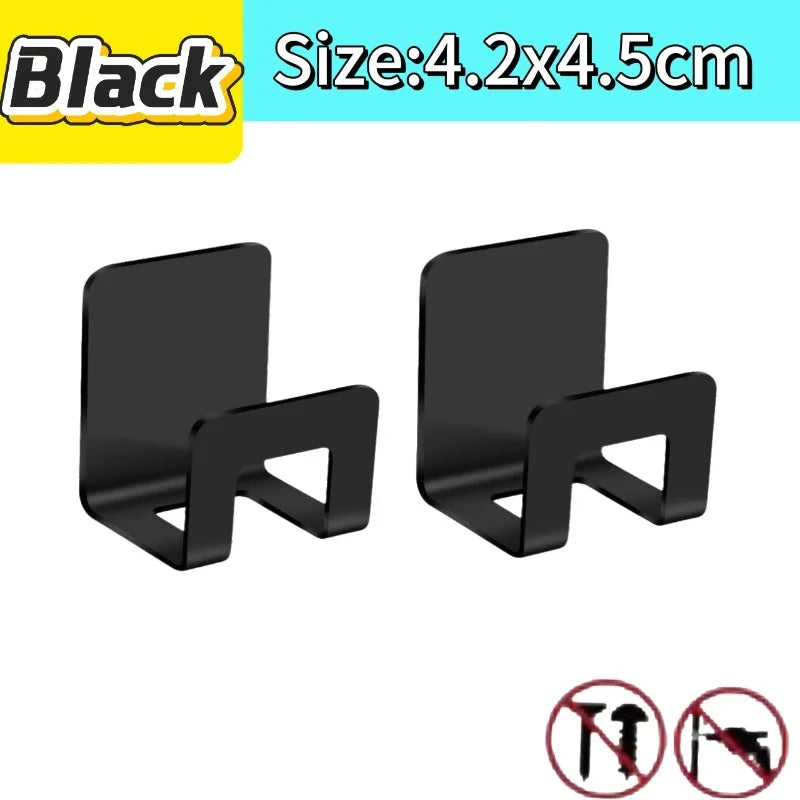 support rangement universel moderne adhésif argenté noir couteaux grattoir ciseaux brosse planche découpe couvercle