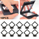 présentoir bijoux moderne transparent noir blanc support rotatif minimaliste 10 pièces