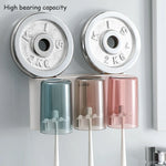 organisateur salle bain blanc gris moderne transparent brosse dents pot dentifrice brosse cheveux rasoir
