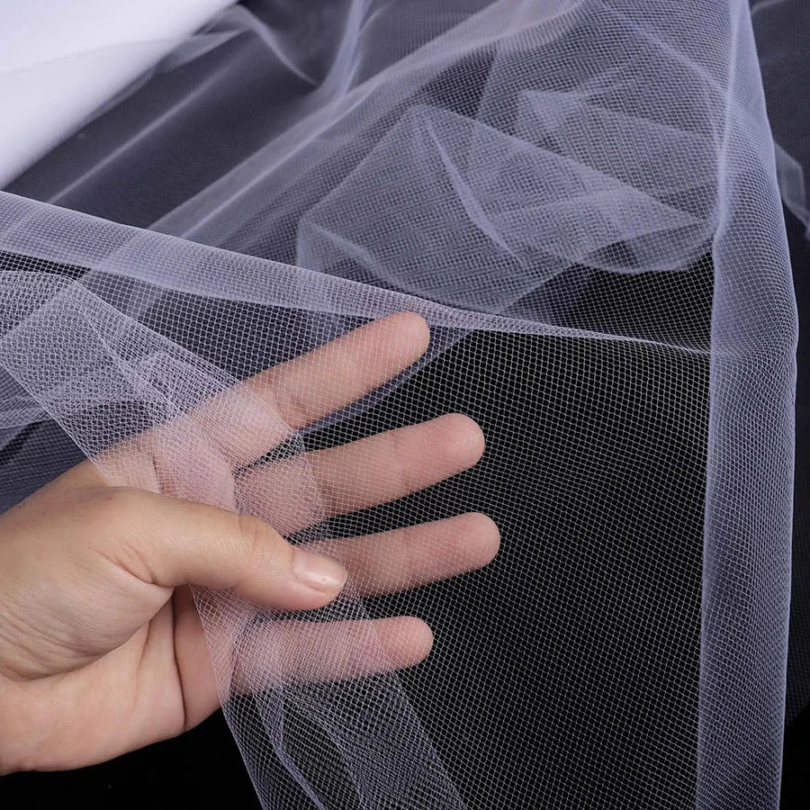 tulle violet polyester voile mariage ruban décoratif bricolage artisanat classique transparent 1.6x18m