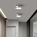 plafonnier led verre cristal noir chrome moderne minimaliste transparent chambre