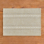 serviettes table moderne rustique beige clair rayures blanches motifs géométriques respectueux environnement setSize30x50cm setSizeCoffee