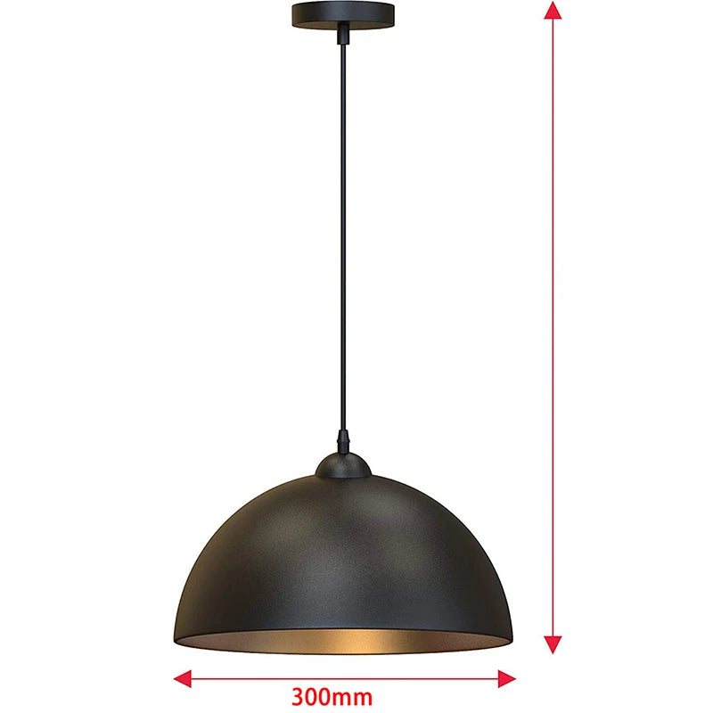 suspension noir moderne pendentif métal fer opacité led chambre salon étude
