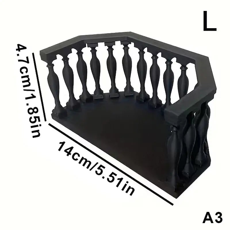 balustrade miniature noire cuivre classique décoration collection arrangement scène DIY