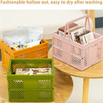 panier pliable orange rose vert moderne poignées détachables grille géométrique opaquet multifonctionnement