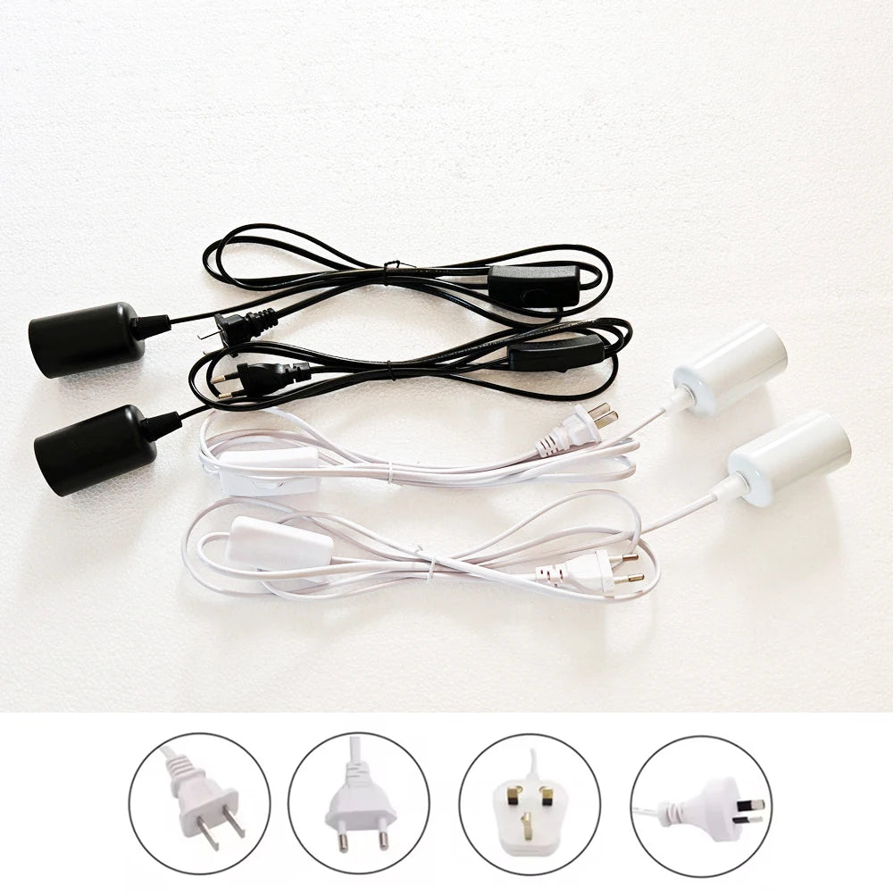 ampoules filament blanc doré noir rondes transparentes classiques adhésives câbles interrupteur