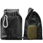 sac rangement voyage imperméable caoutchouc utilitaire serviettes microfibre serviettes toile filet clips anneaux métalliques