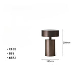lampe table moderne rechargeable led bronze noir mat opaque sans fil
