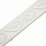 bordure décorative adhésive plastique motifs floraux classique orné blanc beige marronclairOpaque