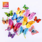 papillons décoratifs 3d imprimés brillants multicolores adhésifs décoration murale enfants vert bleu orange rose