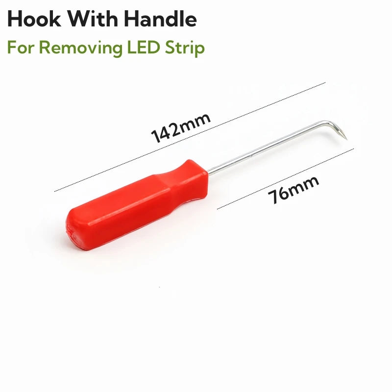 rouleau silicone vert fluo poignée bois ergonomique outil bande led fixateur diffuseur lumière accessoire