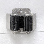 support mural moderne vis fixations acier inoxydable noir gris clips balais