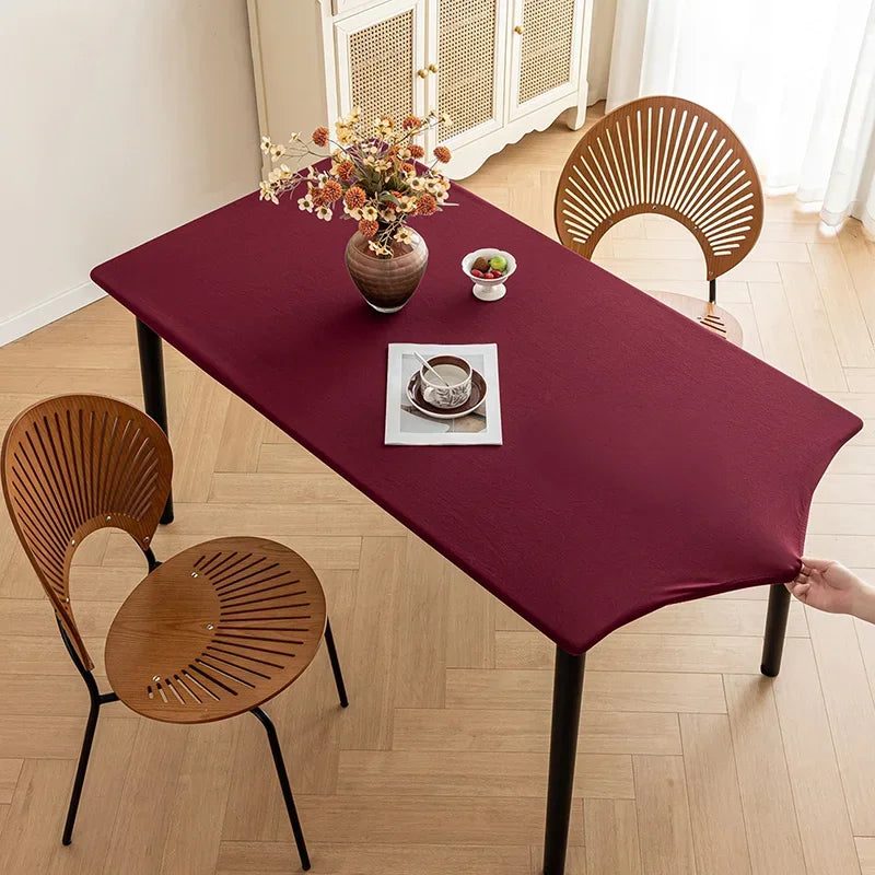 nappe table rouge marron noir blanc uni moderne réutilisable extérieur mariage fête