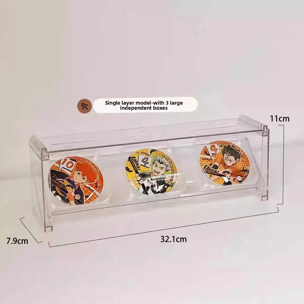 porte cartes anti poussière acrylique transparent personnages animés moderne rangement bijoux accessoiressealed dustproof