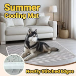 tapis refroidissement animal compagnie gris quilté moderne confortable tissu polyester lavable antidérapant taille xl
