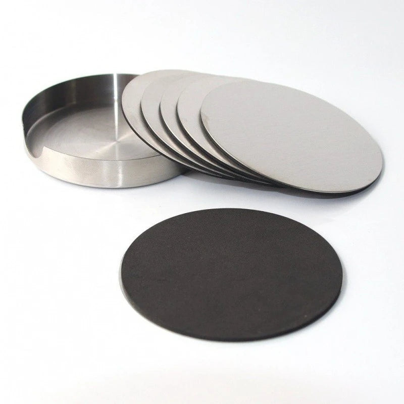 supports verres argentés modernes tapis coussinets acier inoxydable cuisine résistante chaleur table nappe