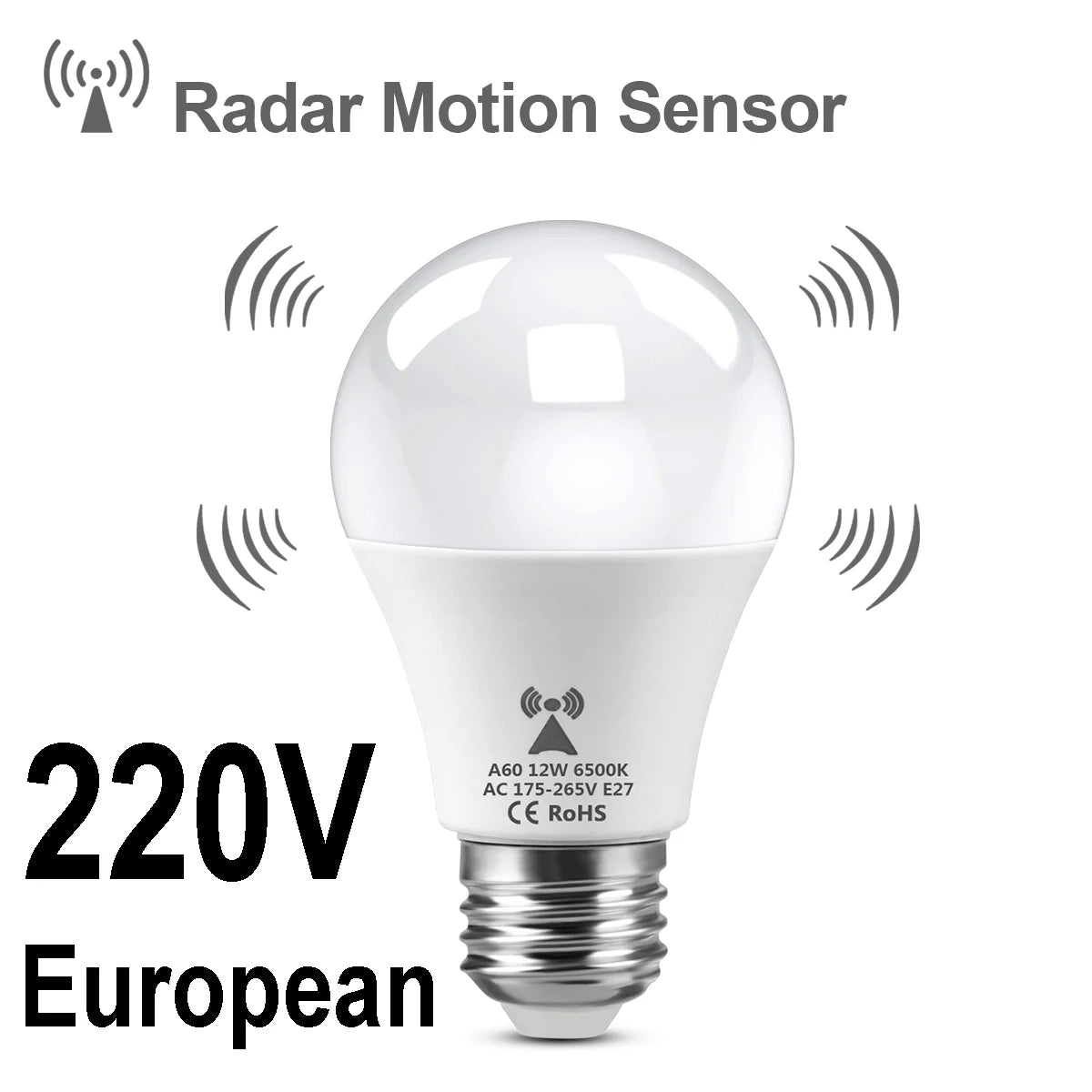 veilleuse led blanc e27 radar motion detection lampe nuit moderne chambre couloir