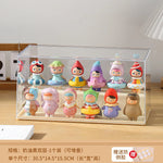 boîte rangement transparente réutilisable moderne organisateur jouets figurines divers cartoon capacité importante anti poussière